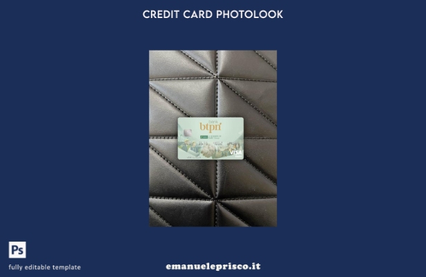 modello frontale photolook per carta di debito visto Indonesia Bank BTPN stile v